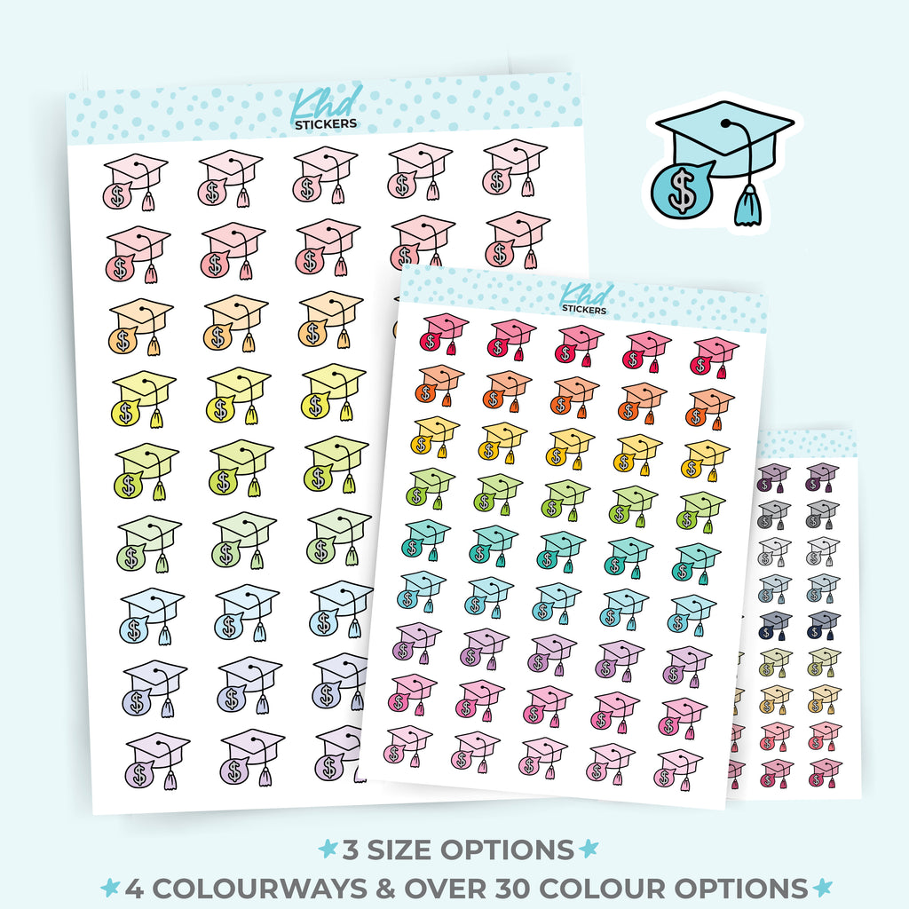 Student Loan / HECS / HELP /  Fee-HELP Planner Stickers Small