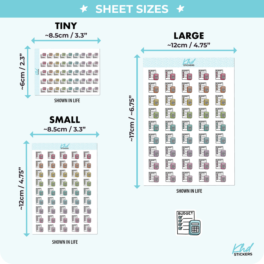 Budget Planner Stickers Small