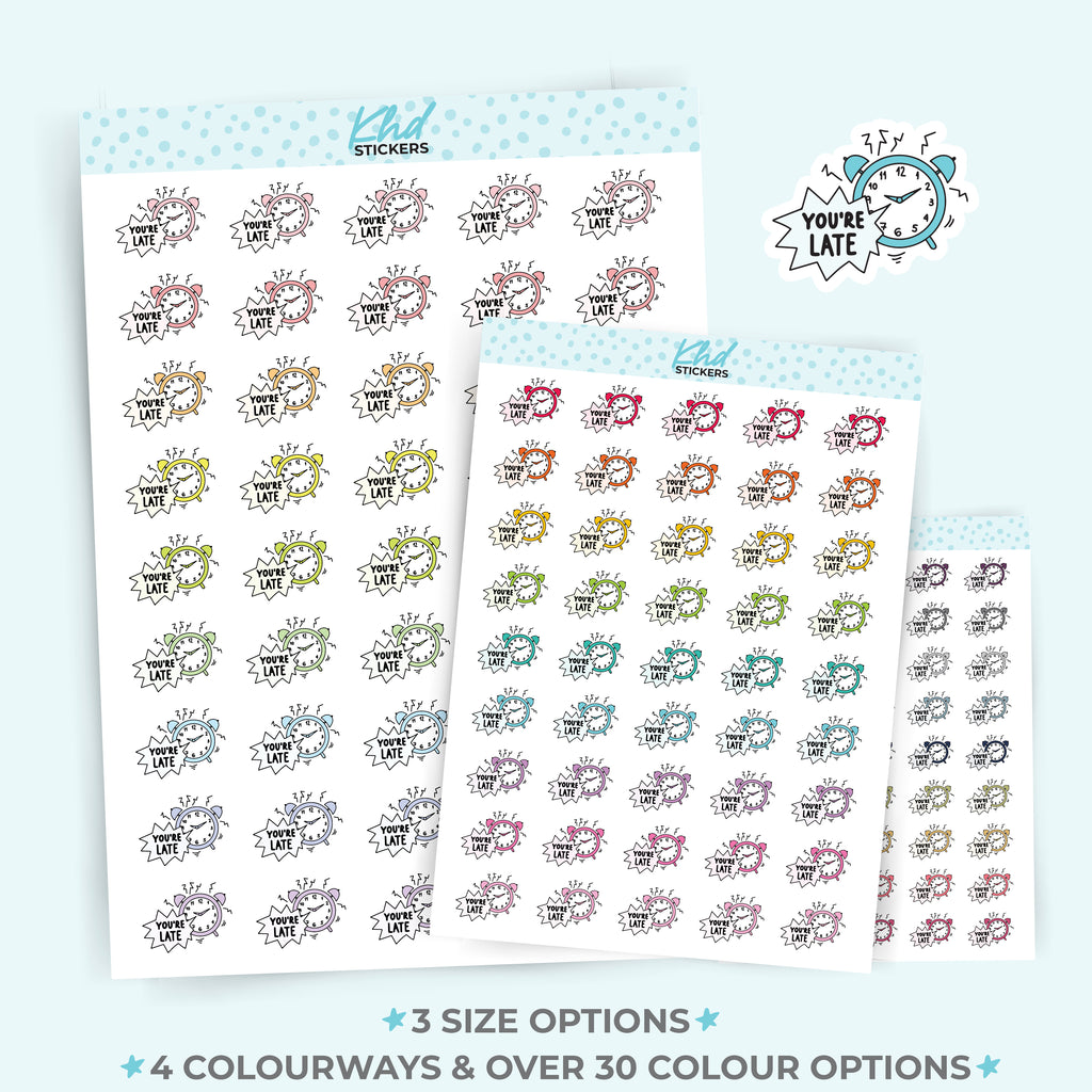 You're Late! Planner Stickers Large