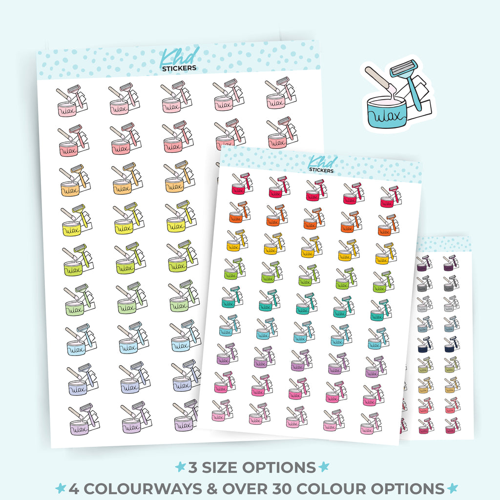 Waxing and Shaving Planner Stickers Small