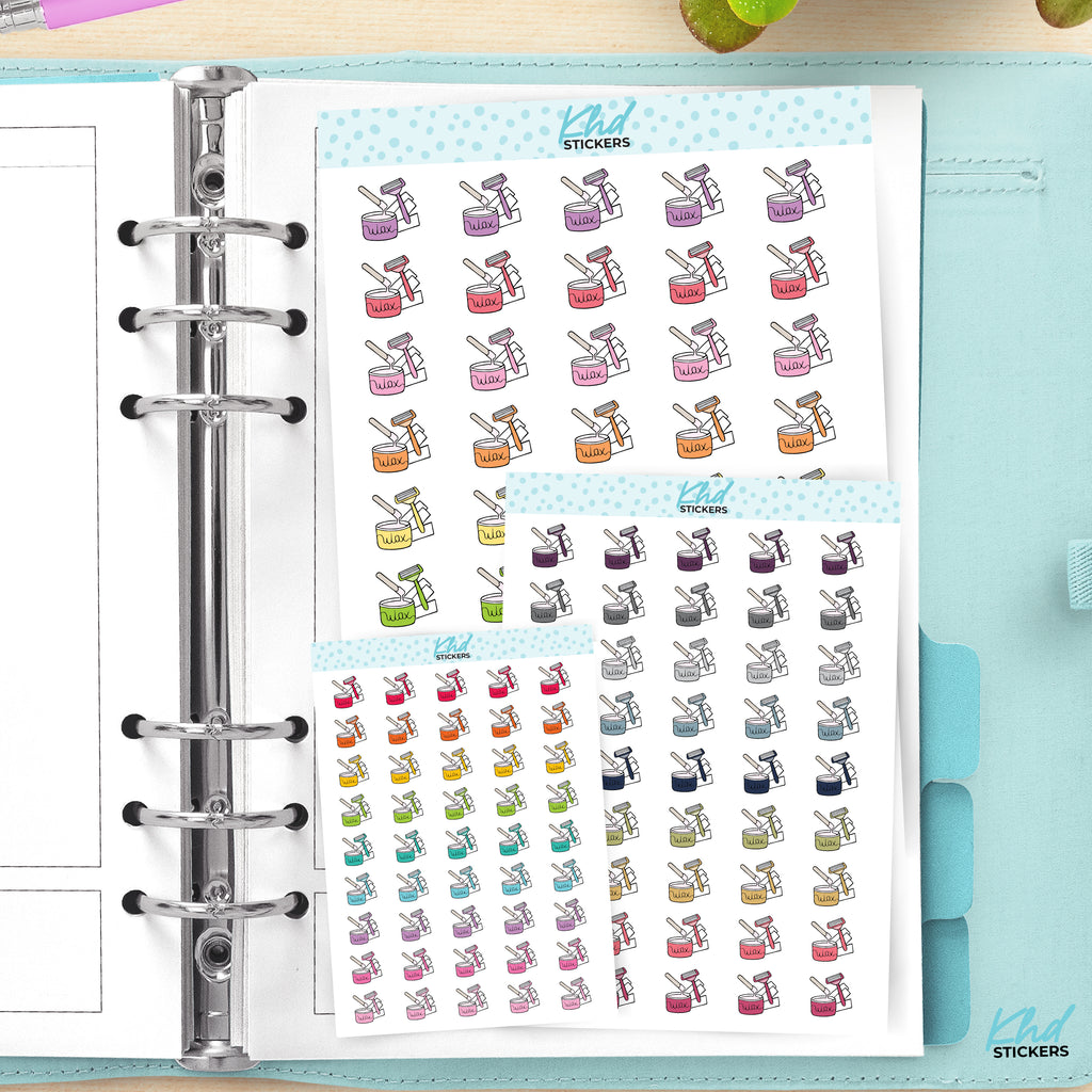 Waxing and Shaving Planner Stickers Small