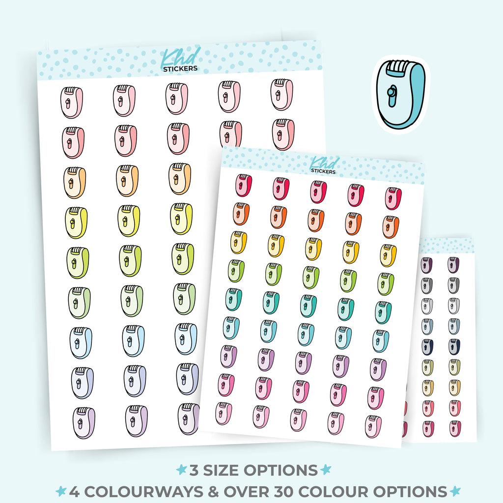 Epilator Planner Stickers Small