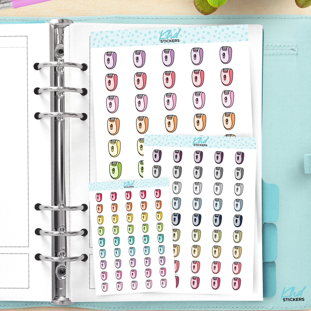 Epilator Planner Stickers Small