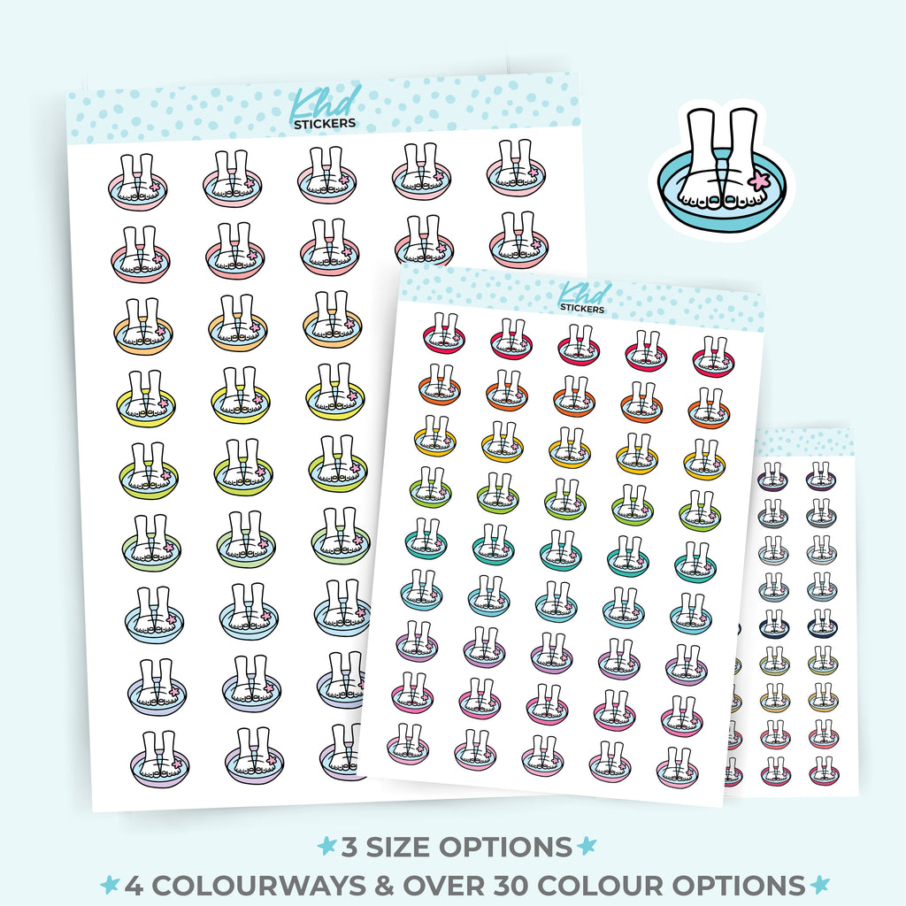 Foot Spa Planner Stickers Small