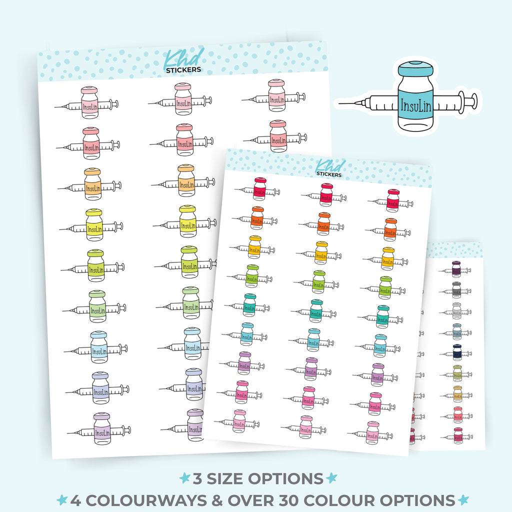 Insulin Planner Stickers Small