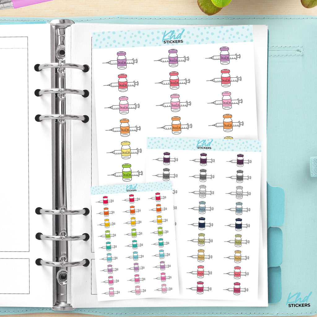 Insulin Planner Stickers Small