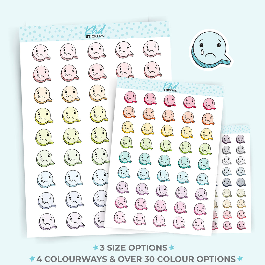 Sad Day Icon Planner Stickers Small