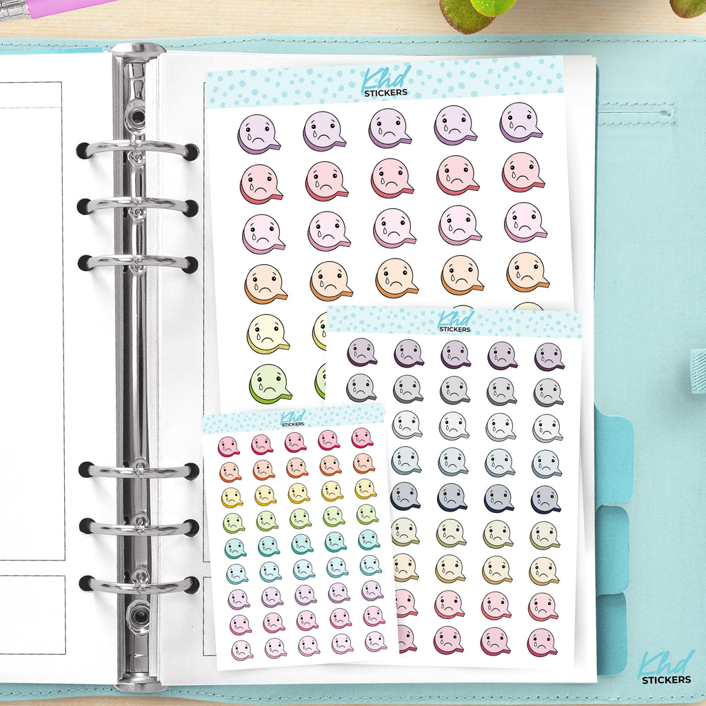 Sad Day Icon Planner Stickers Small