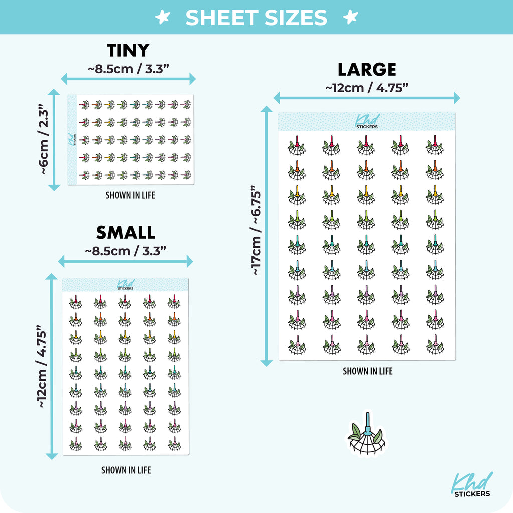 Raking / Gardening Planner Stickers Small