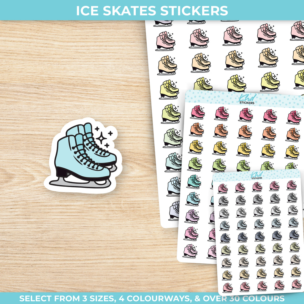 Ice Skates Stickers Small