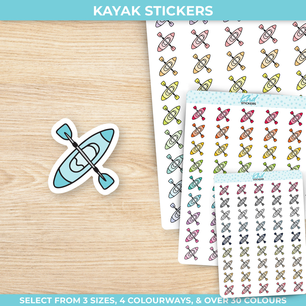 Kayak / Canoe Icon Planner Stickers Small