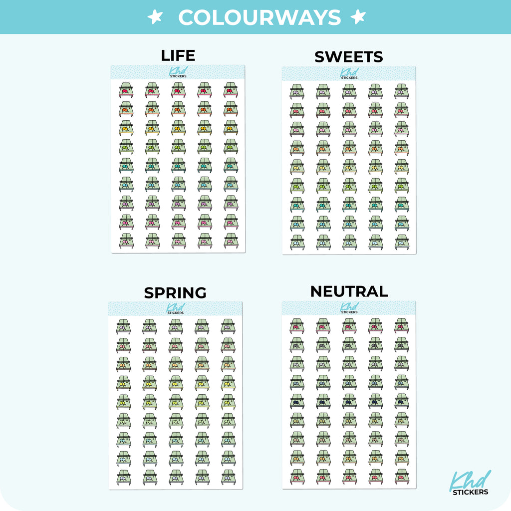Table Tennis Planner Stickers Small