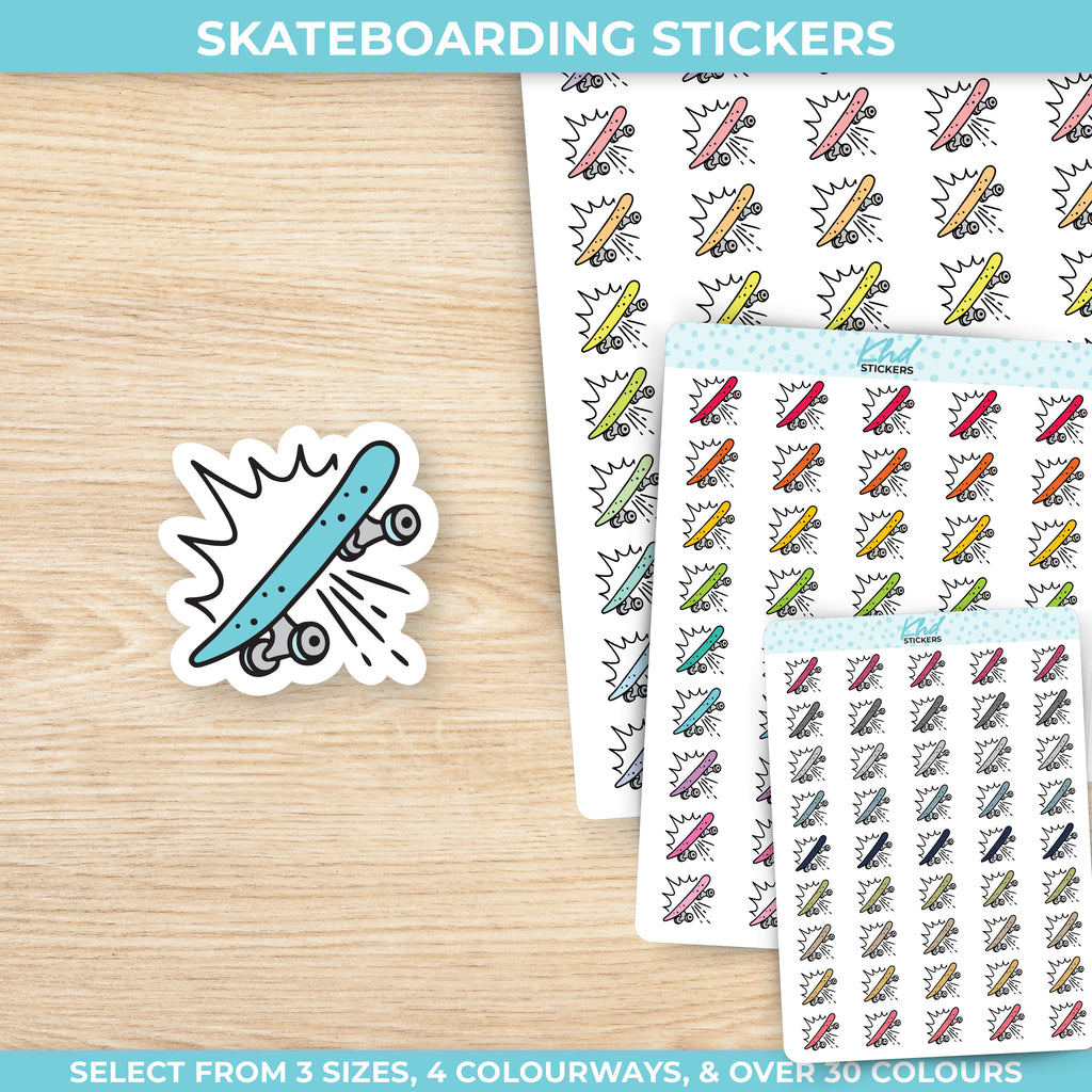 Skateboarding Planner Stickers Small