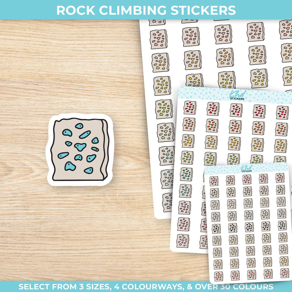 Rock Climbing Planner Stickers Small