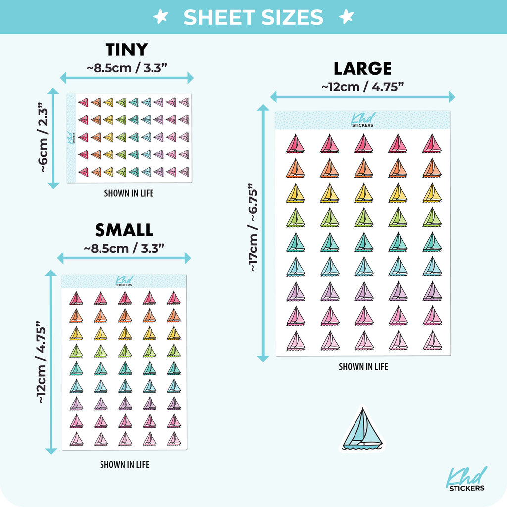 Sailing Planner Stickers Small