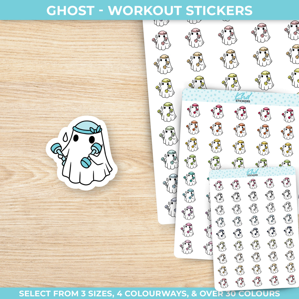 Ghost Workout Planner Stickers Small