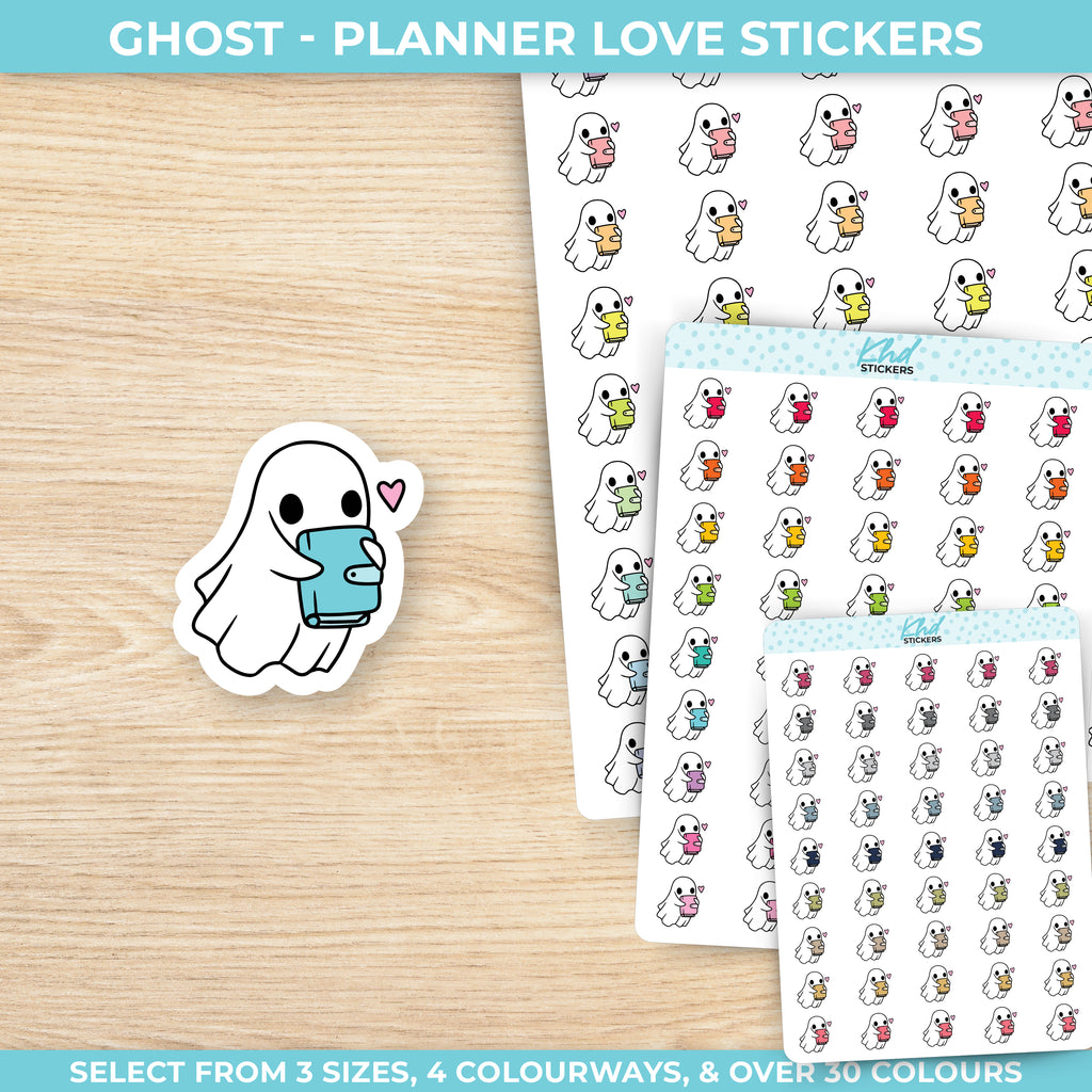 Ghost with Planner Love Planner Stickers Small