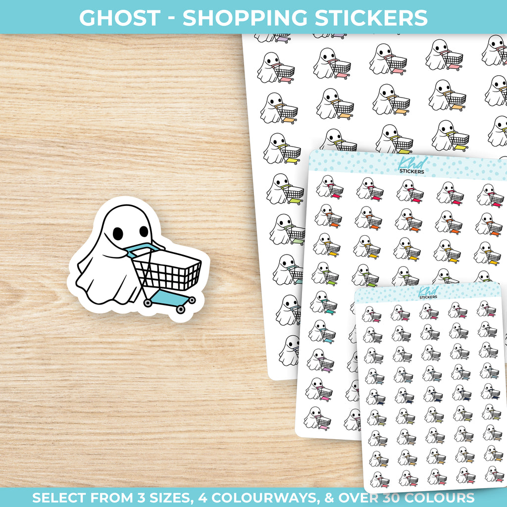 Ghost Shopping Time Planner Stickers Small