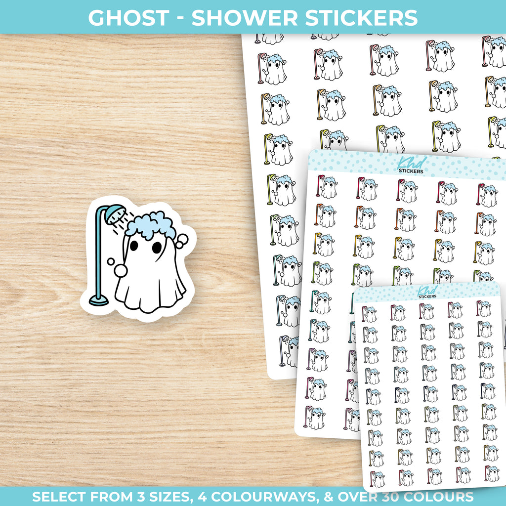 Ghost Shower Time Planner Stickers Small