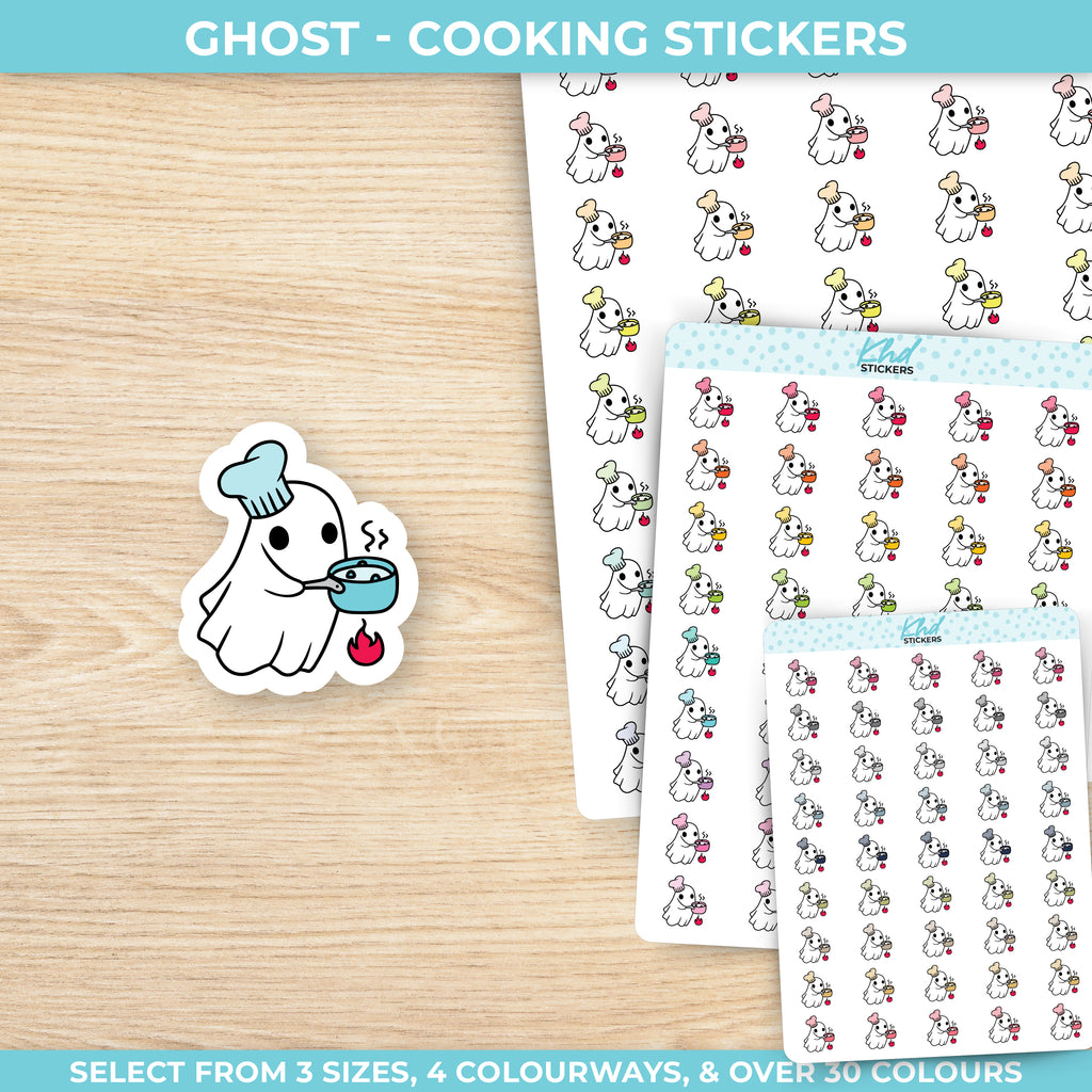 Ghost Cooking Planner Stickers Small