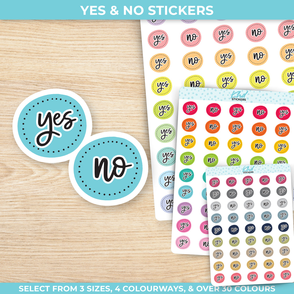 Yes and No Planner Stickers Small