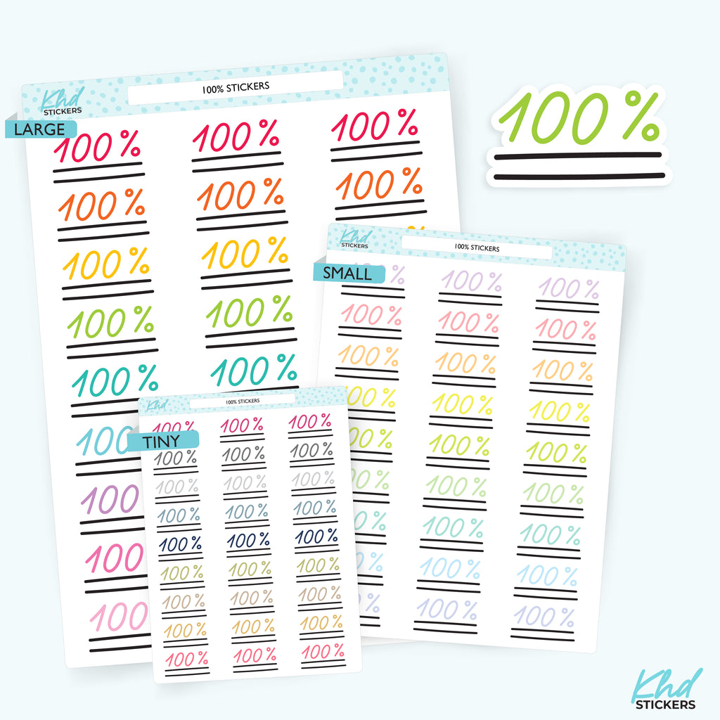 100% Planner Stickers Small