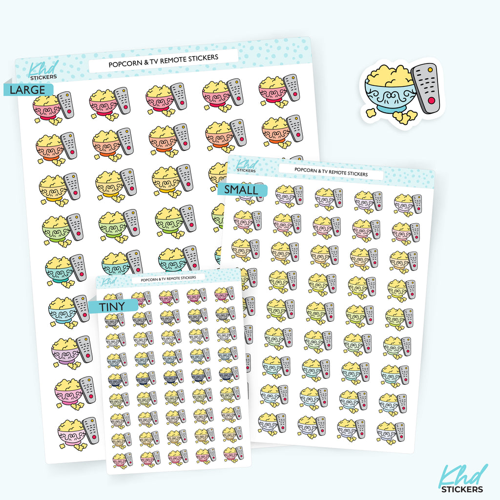 Popcorn Planner Stickers Small