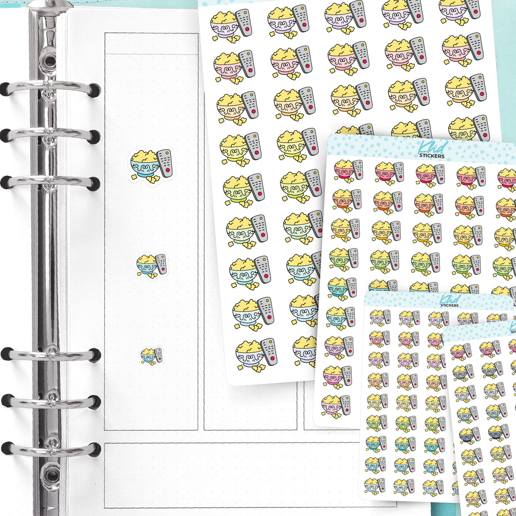 Popcorn Planner Stickers Small