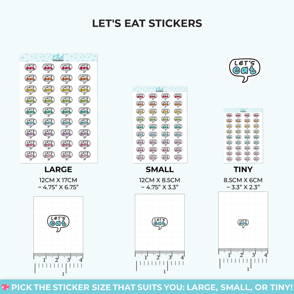 Let's Eat Planner Stickers Small