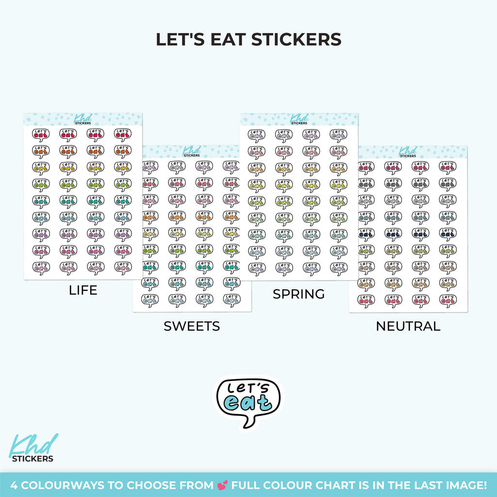 Let's Eat Planner Stickers Small