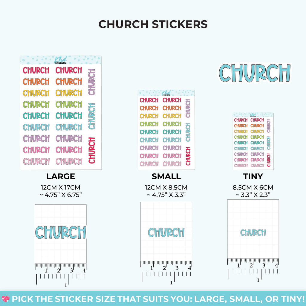 Church Planner Stickers Small