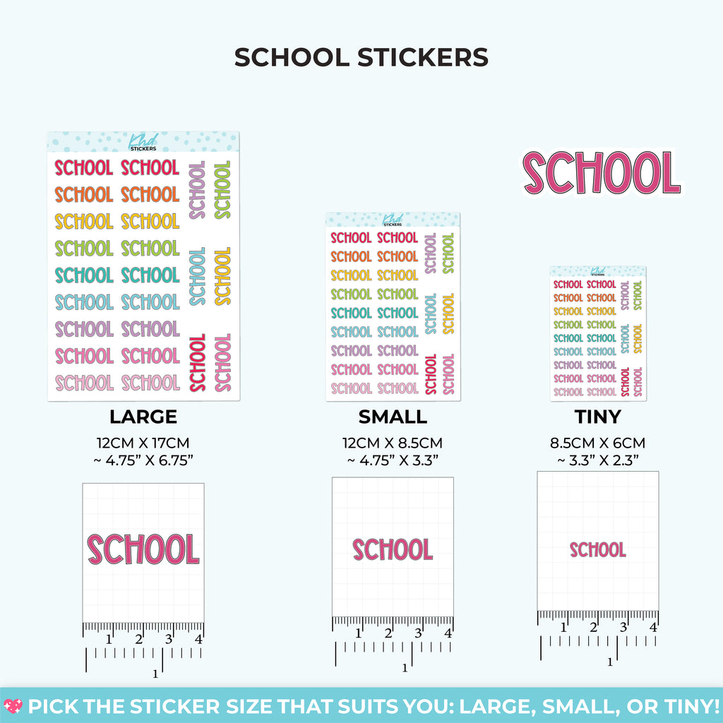 School Planner Stickers Small