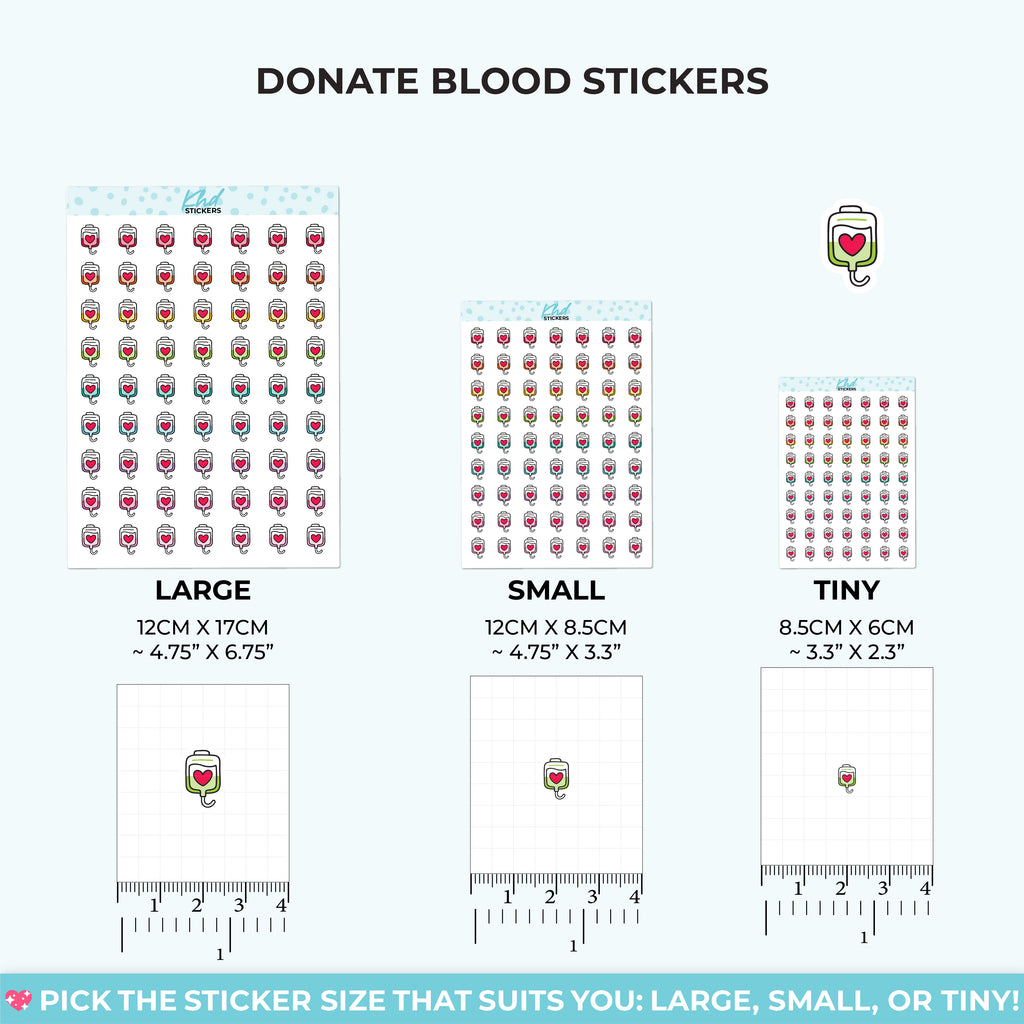 Donate Blood – Health Appointment Stickers Small / LIFE
