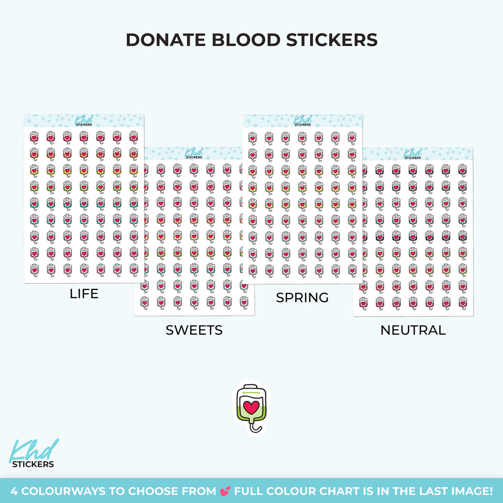 Donate Blood – Health Appointment Stickers Small / LIFE