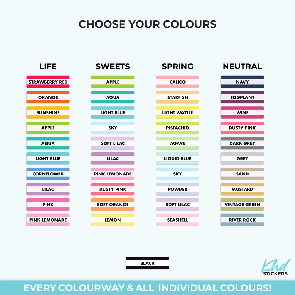 Light Bulb Stickers – Functional Planner Icon in Multiple Colours Small