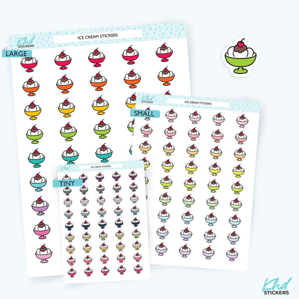 Ice Cream – Cute Food Icons for Planners Small / LIFE