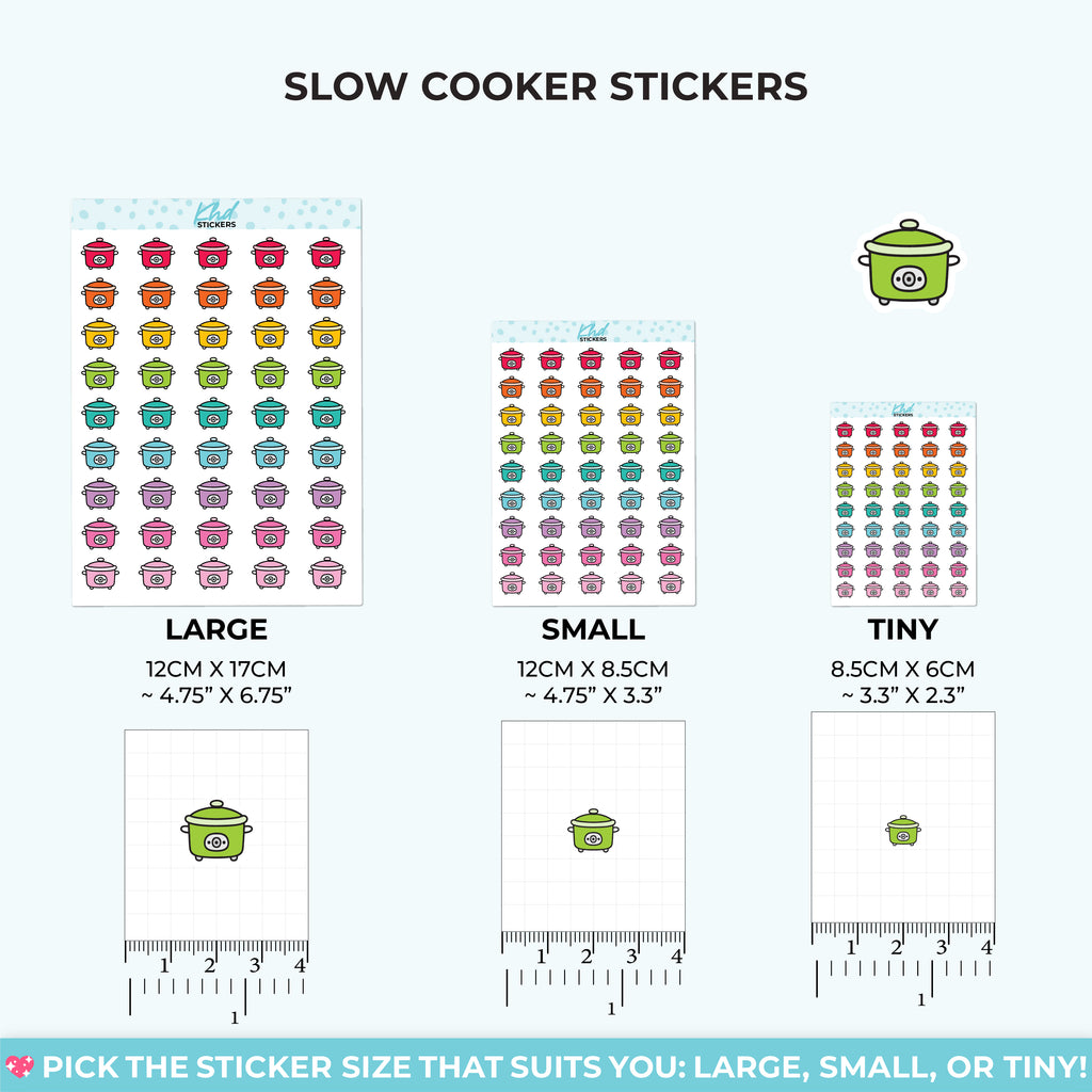 Slow Cooker Stickers – Functional Meal Planning Icons Small