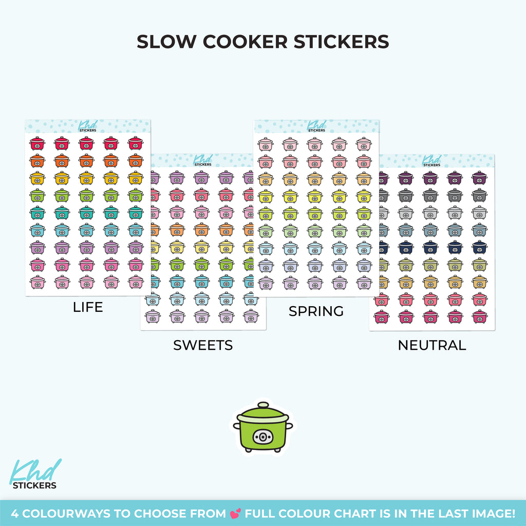 Slow Cooker Stickers – Functional Meal Planning Icons Small