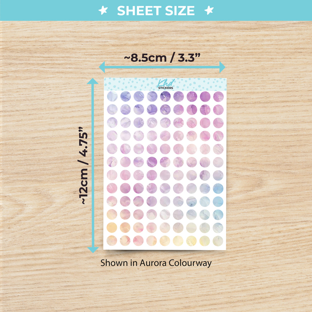 Medium Dots Planner Stickers Aurora