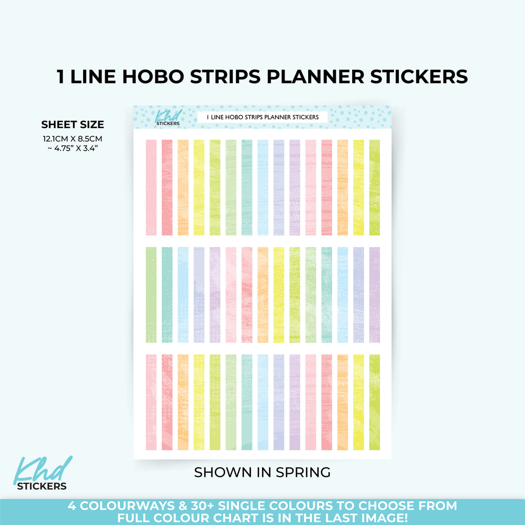 Watercolour Planner Boxes – 33mm x 3.7mm Size for Hobonichi Planners Vinyl (Removable) / LIFE