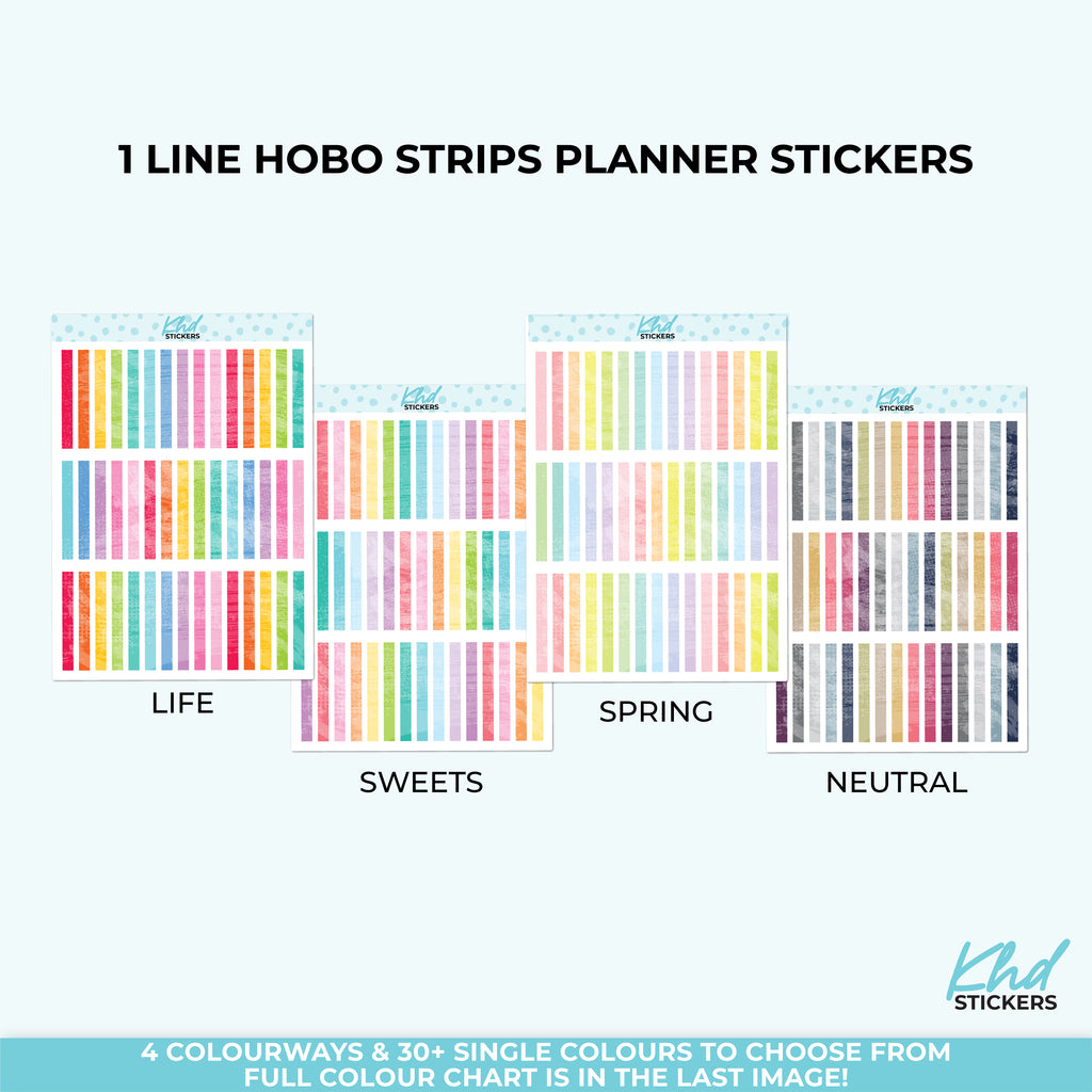 Watercolour Planner Boxes – 33mm x 3.7mm Size for Hobonichi Planners Vinyl (Removable) / LIFE