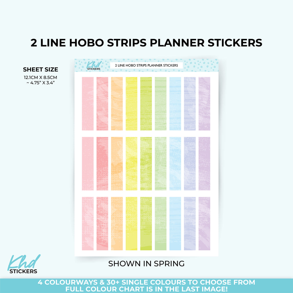 Watercolour Planner Boxes – 33mm x 7.2mm Size for Hobonichi Planners Vinyl (Removable) / LIFE