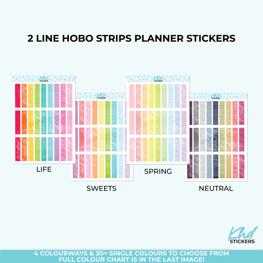 Watercolour Planner Boxes – 33mm x 7.2mm Size for Hobonichi Planners Vinyl (Removable) / LIFE