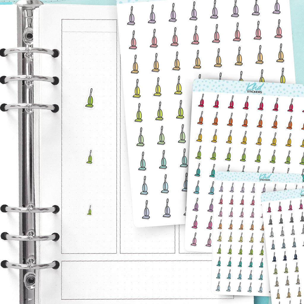 Stick Vacuum Housework Stickers Small
