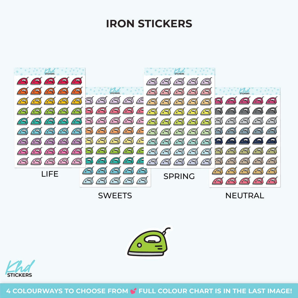 Ironing Planner Stickers Small