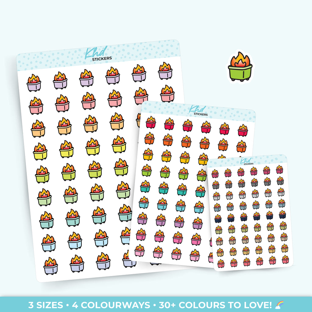 Dumpster Fire Stickers Small / LIFE