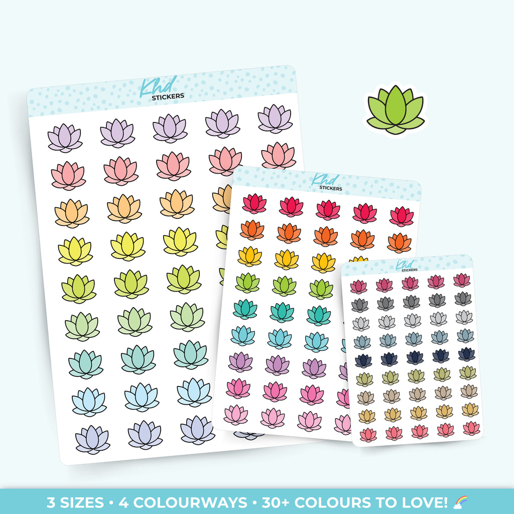 Lotus Flower Icon Stickers Small