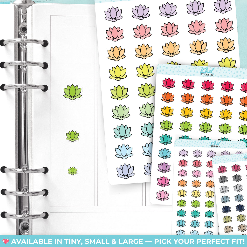 Lotus Flower Icon Stickers Small