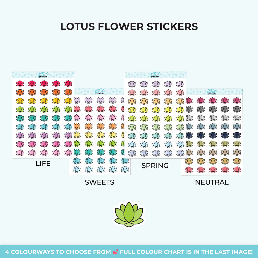 Lotus Flower Icon Stickers Small