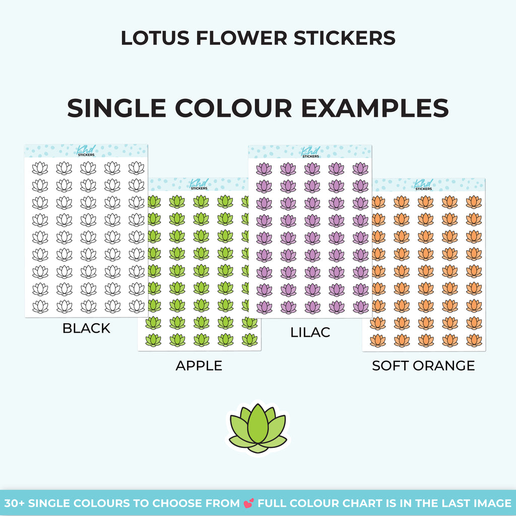 Lotus Flower Icon Stickers Small